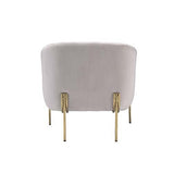 Carlson Accent Chair 59792 Beige Velvet & Gold Finish | Acme | Home Elegance USA