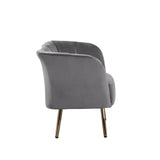 Acme - Reese Accent Chair 59797 Gray Velvet & Gold Finish