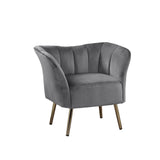 Acme - Reese Accent Chair 59797 Gray Velvet & Gold Finish