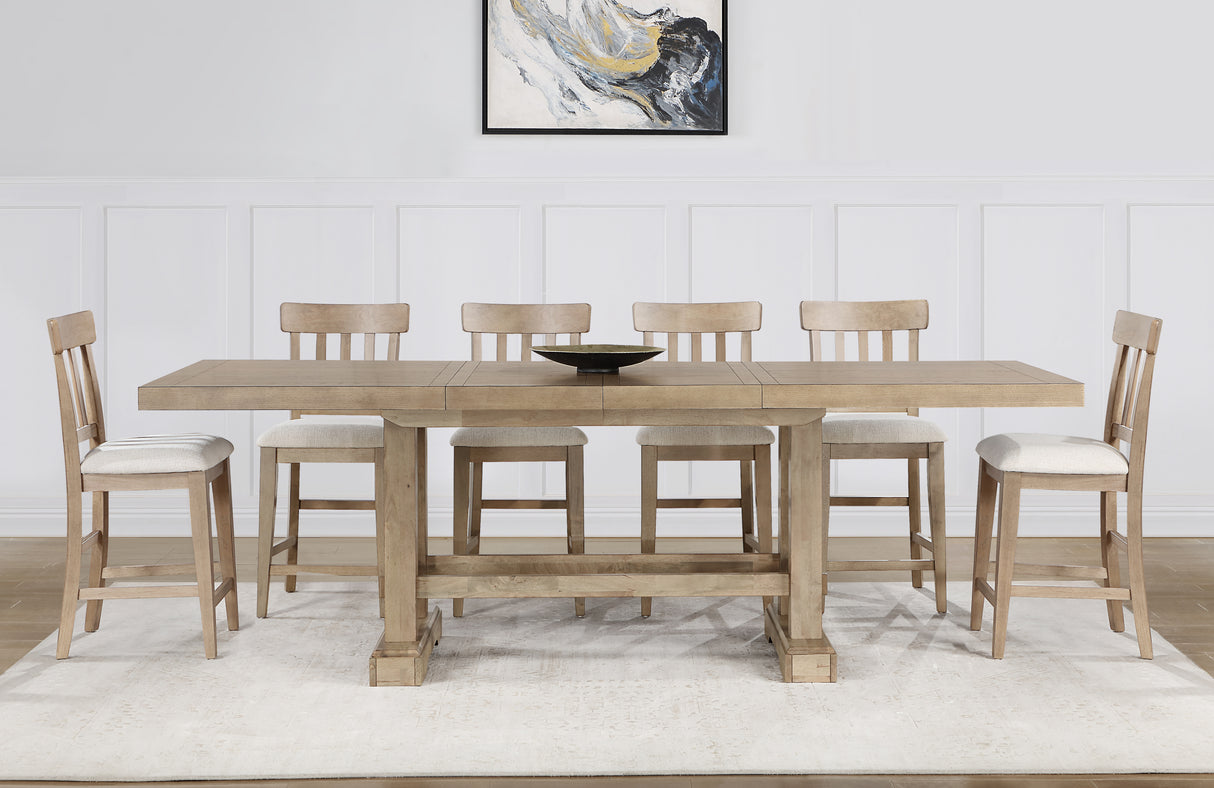 Napa - Juego de comedor de 7 piezas - Arena