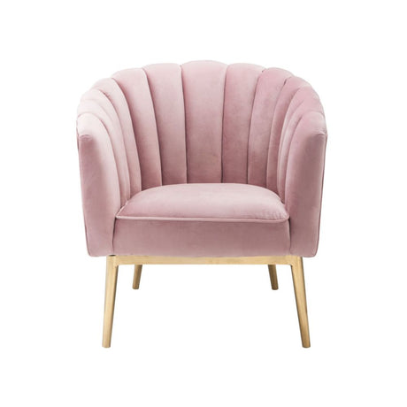 Acme - Colla Accent Chair 59814 Blush Pink Velvet & Gold Finish