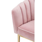 Acme - Colla Accent Chair 59814 Blush Pink Velvet & Gold Finish