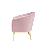 Acme - Colla Accent Chair 59814 Blush Pink Velvet & Gold Finish