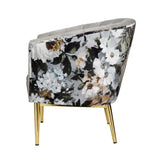 Acme - Colla Accent Chair 59816 Gray Velvet & Gold Finish