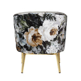 Acme - Colla Accent Chair 59816 Gray Velvet & Gold Finish