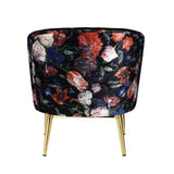 Acme - Colla Accent Chair 59817 Black Velvet & Gold Finish