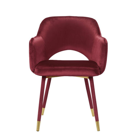 Applewood Accent Chair 59850 Bordeaux - Red Velvet & Gold Finish | Acme - 59850 - Home Elegance USA - 2