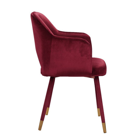 Applewood Accent Chair 59850 Bordeaux - Red Velvet & Gold Finish | Acme - 59850 - Home Elegance USA - 3