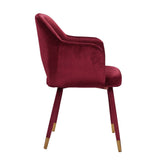 Acme - Applewood Accent Chair 59850 Bordeaux-Red Velvet & Gold Finish