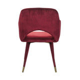 Acme - Applewood Accent Chair 59850 Bordeaux-Red Velvet & Gold Finish