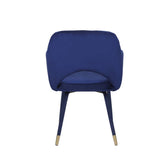 Acme - Applewood Accent Chair 59852 Ocean Blue Velvet & Gold Finish