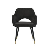 Applewood Accent Chair 59854 Black Velvet & Gold Finish | Acme - 59854 - Home Elegance USA - 2