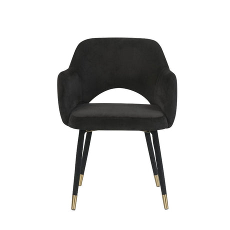 Applewood Accent Chair 59854 Black Velvet & Gold Finish | Acme - 59854 - Home Elegance USA - 2