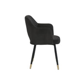 Applewood Accent Chair 59854 Black Velvet & Gold Finish | Acme - 59854 - Home Elegance USA - 3