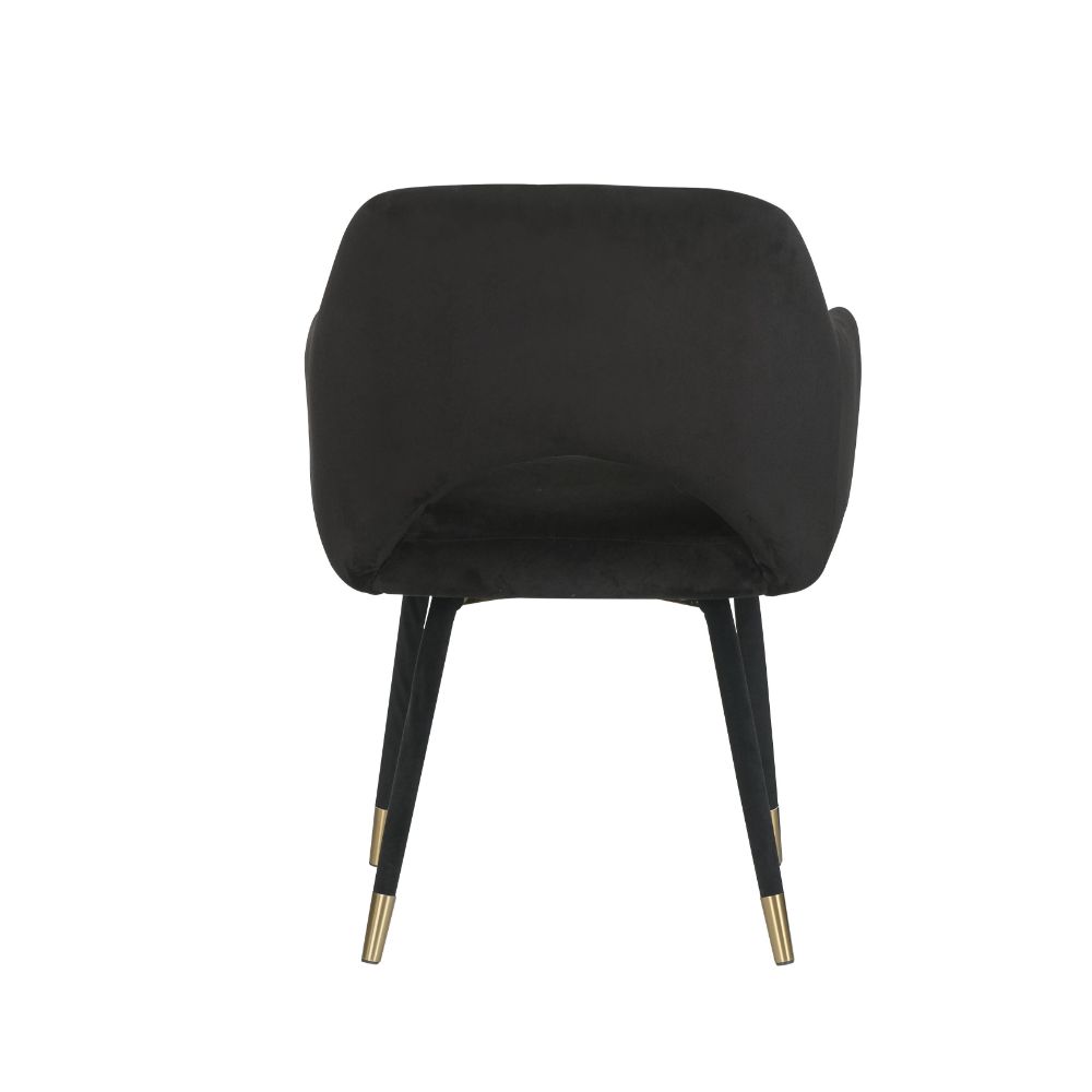 Applewood Accent Chair 59854 Black Velvet & Gold Finish | Acme - 59854 - Home Elegance USA - 4