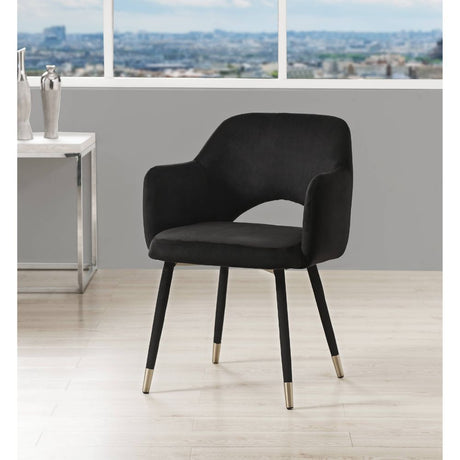 Applewood Accent Chair 59854 Black Velvet & Gold Finish | Acme - 59854 - Home Elegance USA - 5