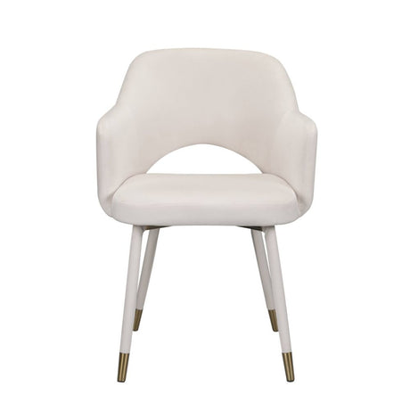 Applewood Accent Chair 59856 Cream Velvet & Gold Finish | Acme - 59856 - Home Elegance USA - 2