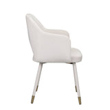 Acme - Applewood Accent Chair 59856 Cream Velvet & Gold Finish