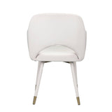 Acme - Applewood Accent Chair 59856 Cream Velvet & Gold Finish