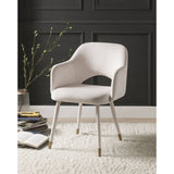 Applewood Accent Chair 59856 Cream Velvet & Gold Finish | Acme - 59856 - Home Elegance USA - 5