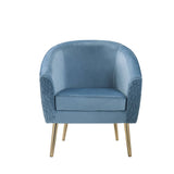 Acme - Benny Accent Chair 59887 Blue Velvet & Gold Finish