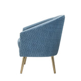 Acme - Benny Accent Chair 59887 Blue Velvet & Gold Finish