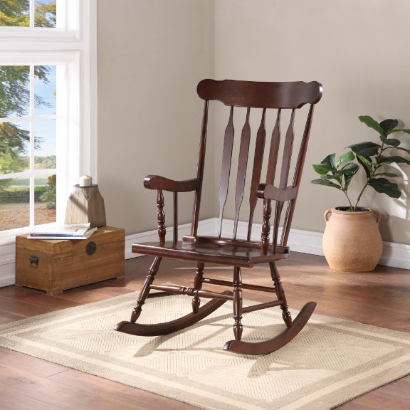 Acme - Raina Rocking Chair 59934 CapSynthetic Leather ccino Finish