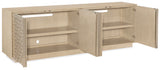 Geometry Entertainment Console Polished Limestone - Beige / Gold by Hooker Furniture - View 3
