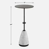Kincaid Metal Drink Table - White / Black by Uttermost - View 7