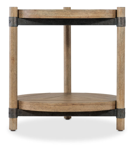 Vineyard Row Round End Table - Light Brown by Hooker Furniture - View 5