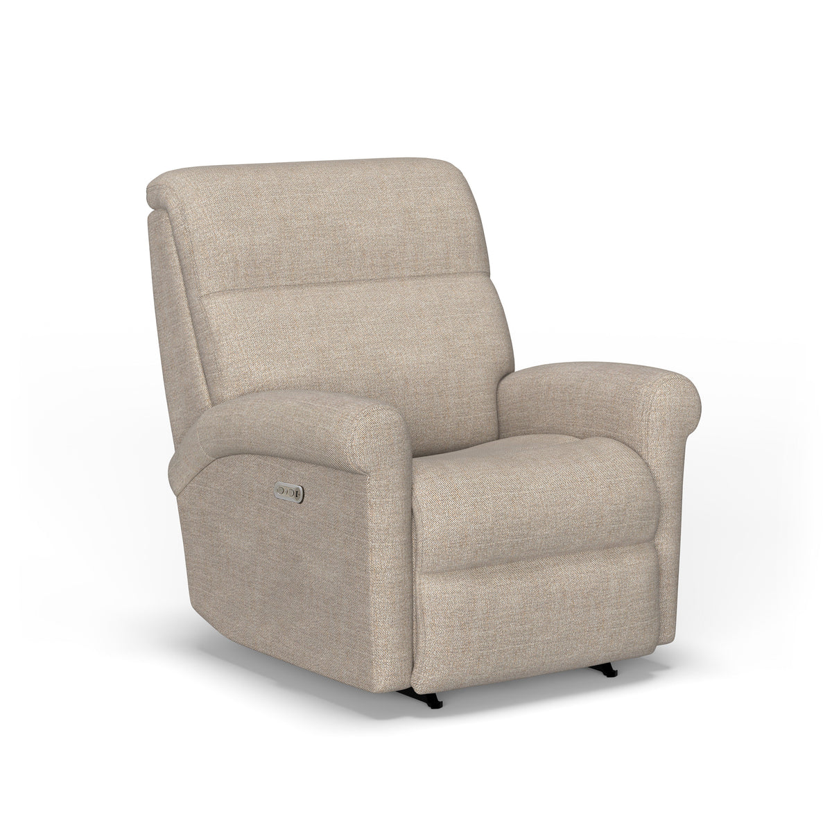 Davis Transitional Fabric Power Recliner With Power Headrest | Flexsteel