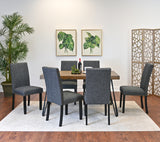 Amisos 7-Piece Dining Set, Hairpin Dining Table with 6 Chairs, 3 Color Options
