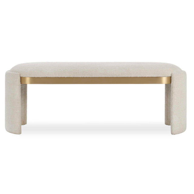 Serena Bench - White by Uttermost - View 1