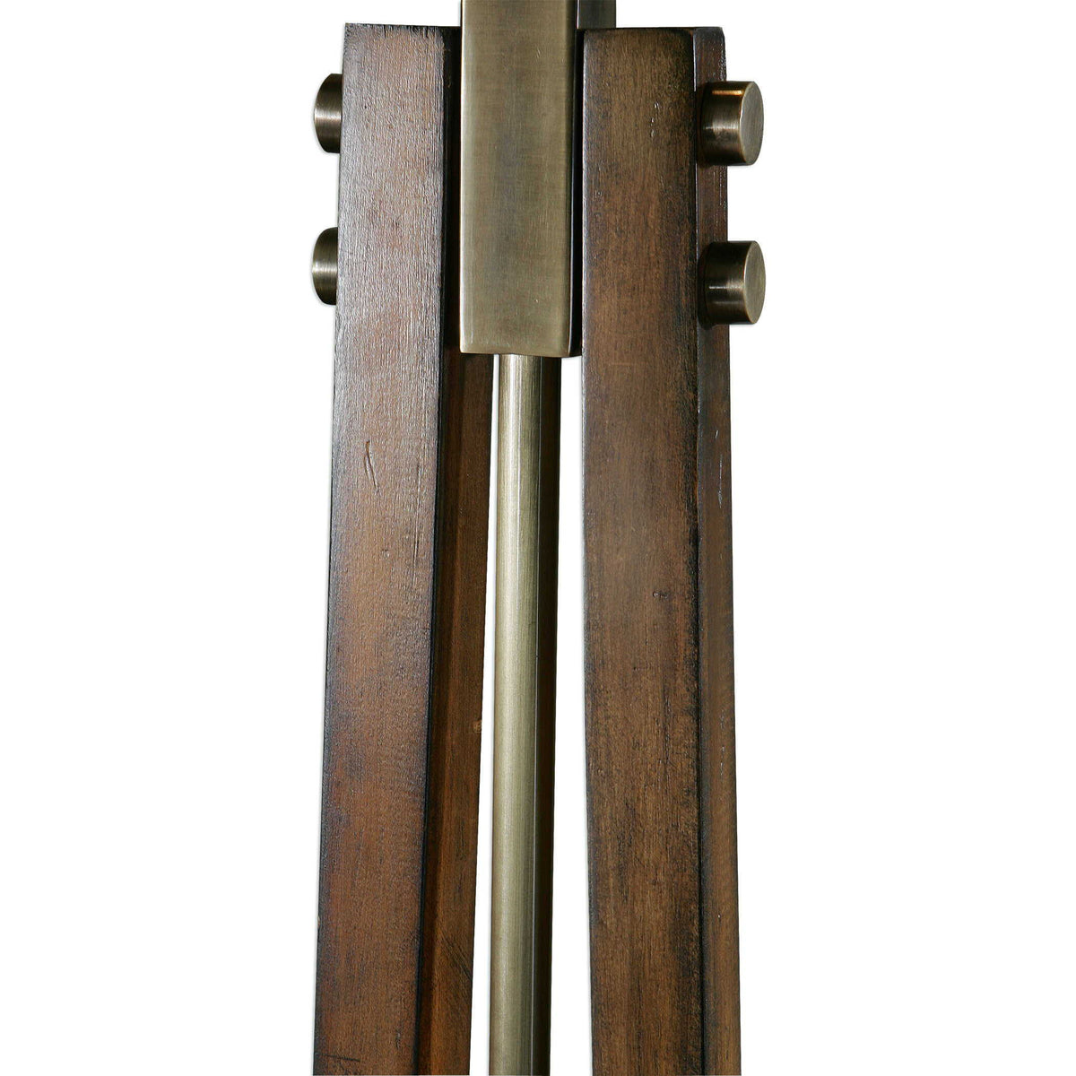 Boydton Burnished Wood Floor Lamp - Gold / Beige by Uttermost - View 4