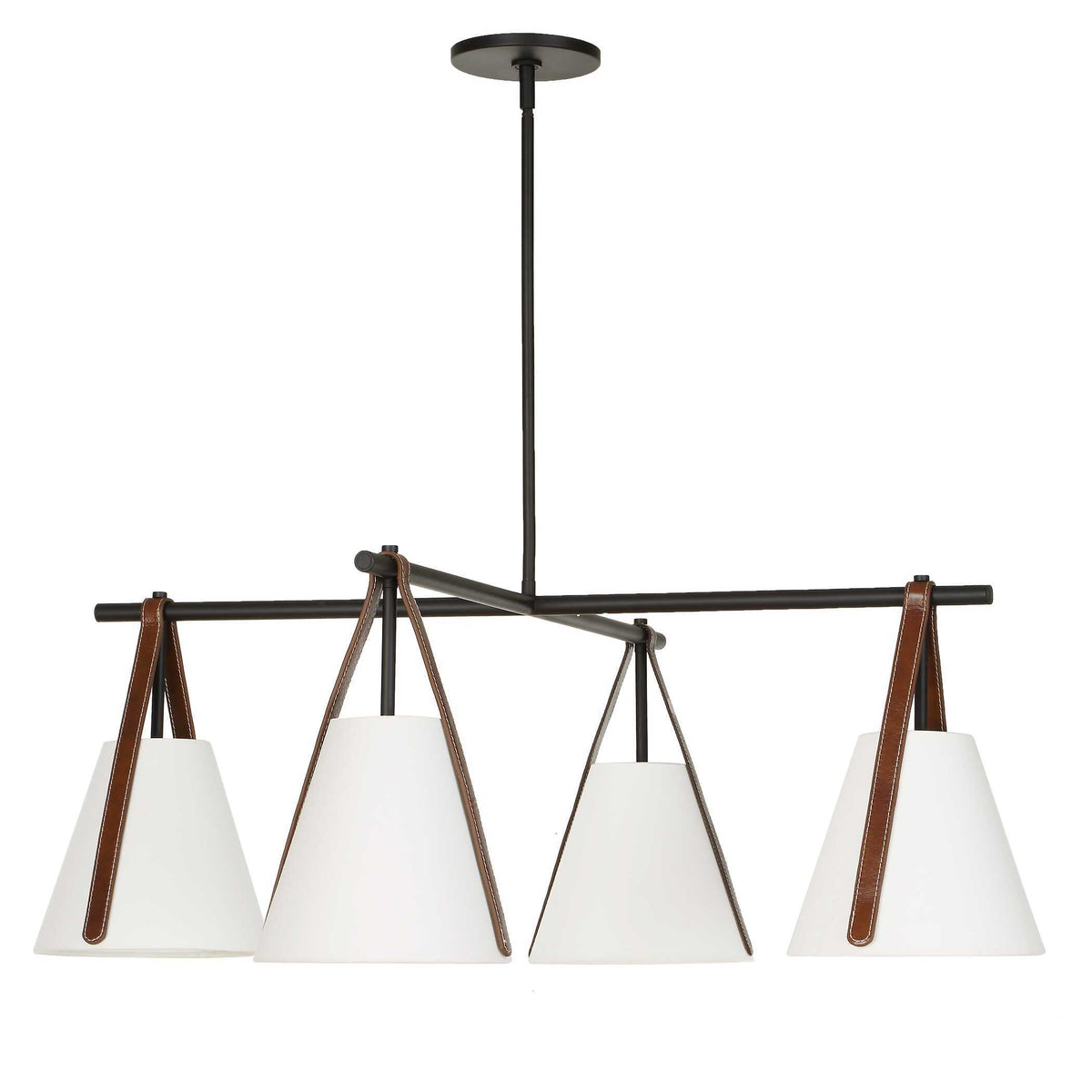 Reins Accent Straps 4 Light Chandelier - Black by Uttermost - View 5