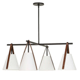 Reins Accent Straps 4 Light Chandelier - Black by Uttermost - View 5