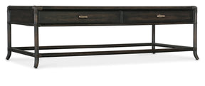 Retreat Pole Rattan Coffee Table - Dark Brown / Black by Hooker Furniture - View 1