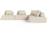Mondo - Modern Modular Beige Fabric Sectional Sofa-5-Piece Sectional - View Image 1
