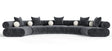 Simpson - Contemporary Dark Grey Fabric Curved Modular Sectional Sofa with Throw Pillows-5-Piece Sectional - View Image 1