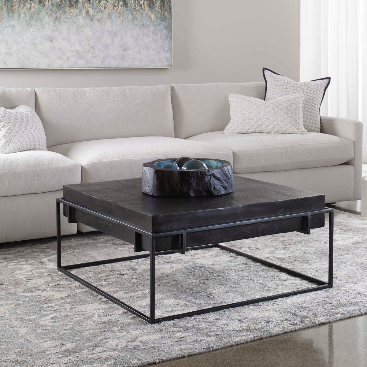 Telone Modern Coffee Table - Black by Uttermost - View 3