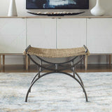 Playa Seagrass Small Bench - Black / Dark Gray by Uttermost - View 3
