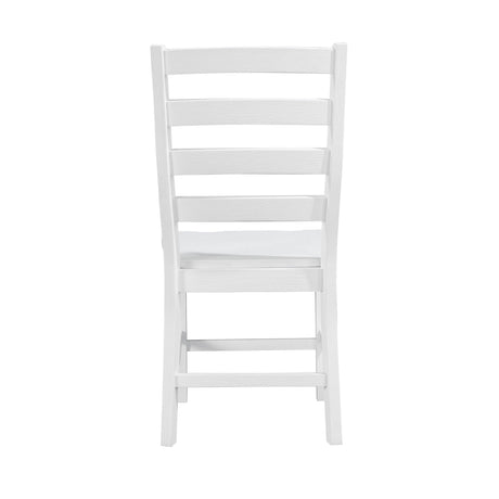 Modern Contemporary White Finish 5pc Set Dining Table and 4 Side Chairs Set Wooden Kitchen Dining Furniture Casual Style - sold by Home Elegance USA
