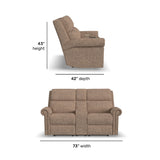 Bernard Power Reclining Loveseat With Console, Power Headrest, & Lumbar | Flexsteel