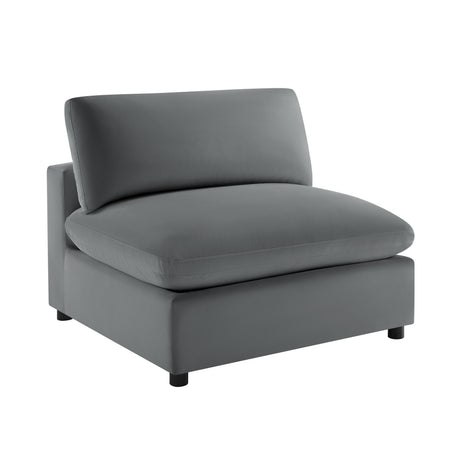 Caylie Modular 6-Piece Sectional in Charcoal with Solid Wood Legs - sold by Home Elegance USA