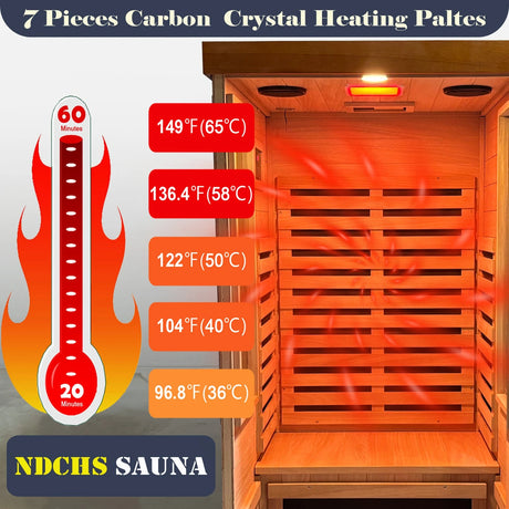 Home dry infrared  sauna  red light 1person - sold by Home Elegance USA