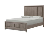 1pc Contemporary Queen Panel Bed Sleek Minimalist Design Soothing Grey Oak Finish