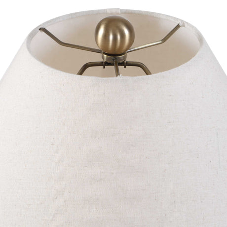 Brinsley Table Lamp Ivory - White by Uttermost - View 6