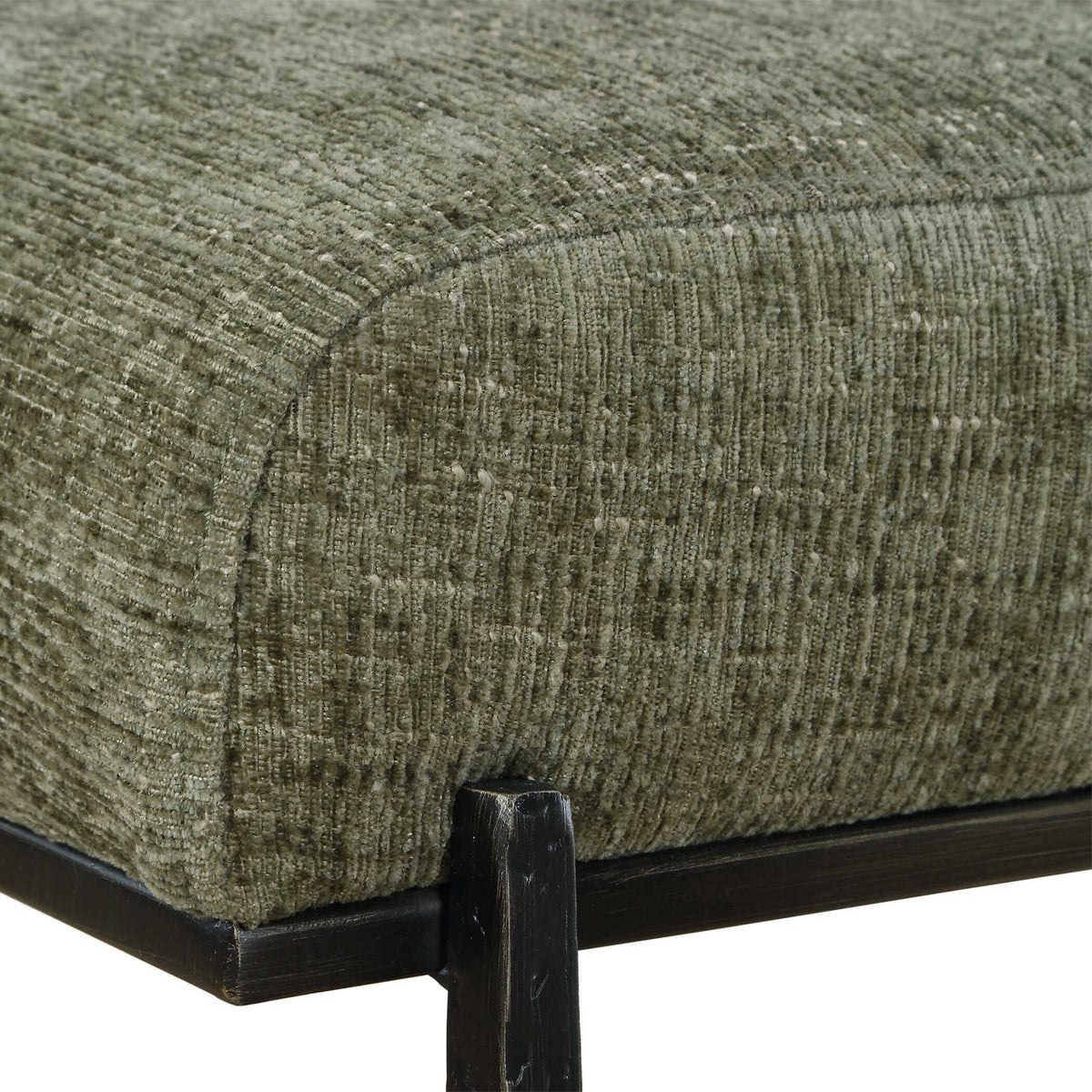 Midas Small Bench Bronze / Green - Green / Dark Brown by Uttermost - View 7
