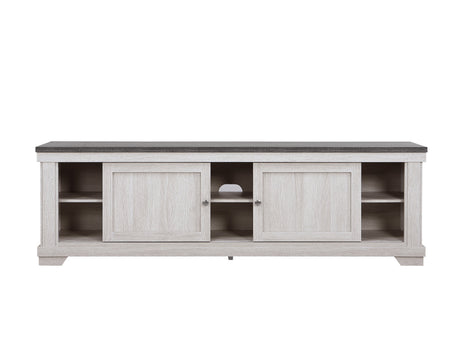 1pc Contemporary Entertainment Console TV Stand Weathered Wood Finish Living Room Furniture - sold by Home Elegance USA