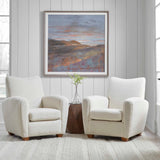Dawn On The Hills Framed Print - Purple / Light Brown by Uttermost - View 2